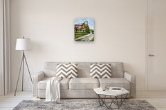 Original art for sale at UGallery.com | Quiet Country Turn by Vic Roschkov | $850 | watercolor painting | 24.5' h x 20.25' w | thumbnail 5