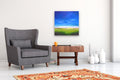 Original art for sale at UGallery.com | Blue Sky Marsh by Nancy Hughes Miller | $950 | oil painting | 24' h x 24' w | thumbnail 5