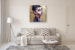 Original art for sale at UGallery.com | Oro, Serie I by Paola Ruggiero | $5,400 | acrylic painting | 39' h x 39' w | thumbnail 4