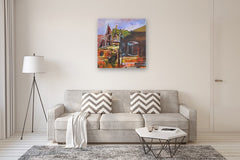 Original art for sale at UGallery.com | French Countryside Part V by Colette Wirz Nauke | $1,300 | acrylic painting | 36' h x 36' w | thumbnail 5