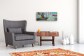 Original art for sale at UGallery.com | Flower Pot In Interior by Colette Wirz Nauke | $725 | acrylic painting | 12' h x 30' w | thumbnail 5