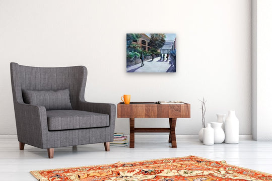 Returning From the Market by Maurice Dionne |  In Room View of Artwork 