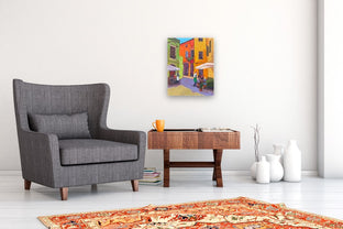 Alleyway Restaurants by Laura (Yi Zhen) Chen |  In Room View of Artwork 