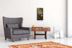 Original art for sale at UGallery.com | Autumn Lily Pond by Theresa Andreas-O'Leary | $800 | mixed media artwork | 20' h x 10' w | thumbnail 5