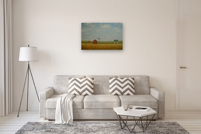 Windmill on the Old Farmstead by Sharon France |  In Room View of Artwork 