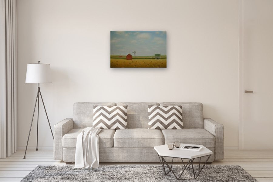 Windmill on the Old Farmstead by Sharon France |  In Room View of Artwork 