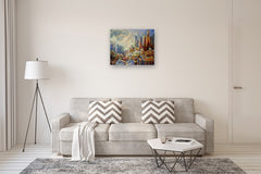 Original art for sale at UGallery.com | City of Angels by Tatiana Iliina | $1,750 | acrylic painting | 24' h x 30' w | thumbnail 5