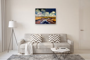 View of a Salt Marsh by Robert Hofherr |  In Room View of Artwork 