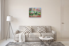 Original art for sale at UGallery.com | Autumn Birches by Janet Dyer | $1,625 | acrylic painting | 24' h x 30' w | thumbnail 5
