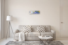 Original art for sale at UGallery.com | Geometrie in Riva Al Mare N. 3 by Tito Rossini | $4,225 | oil painting | 7.09' h x 27.56' w | thumbnail 5