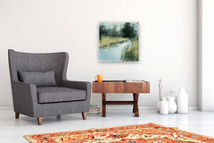 Original art for sale at UGallery.com | Silent Morning by Ronda Waiksnis | $725 | oil painting | 22' h x 22' w | thumbnail 5