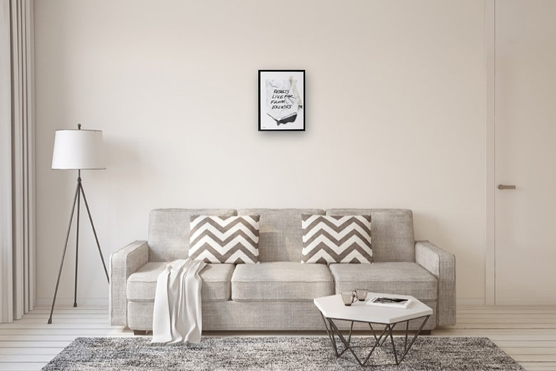 Results Live Far from Excuses by Jay Jones (aka FunnyTummy) |  In Room View of Artwork 