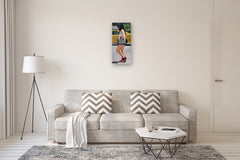 Original art for sale at UGallery.com | Walking in Soho by Carey Parks | $875 | acrylic painting | 30' h x 14' w | thumbnail 5