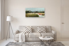 Original art for sale at UGallery.com | A River's Guide by Ronda Waiksnis | $2,600 | oil painting | 24' h x 48' w | thumbnail 5