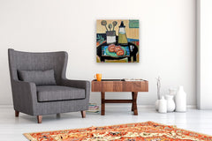 Original art for sale at UGallery.com | Sugar and Spice by Peg Belcastro | $900 | mixed media artwork | 24' h x 24' w | thumbnail 5