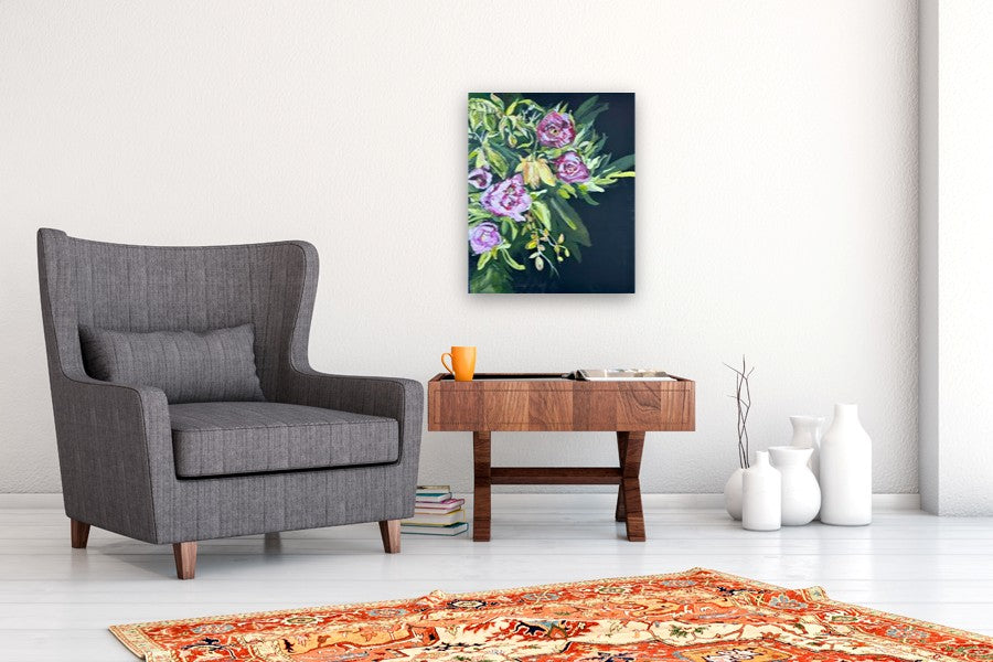 Roses of the Night by Colette Wirz Nauke |  In Room View of Artwork 