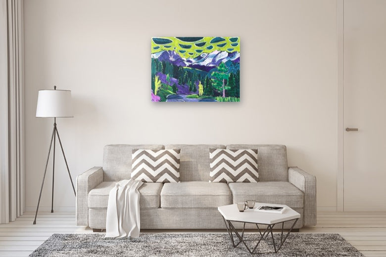 Rocky Mountain Fantasy No. 8 by Phyllis Anderson |  In Room View of Artwork 