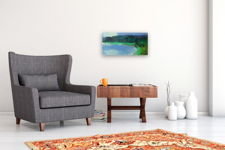 Blue Bay II by Janet Dyer |  In Room View of Artwork 