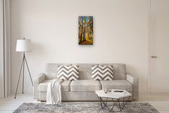 Original art for sale at UGallery.com | Autumn Glow by Theresa Andreas-O'Leary | $1,750 | mixed media artwork | 30' h x 15' w | thumbnail 5