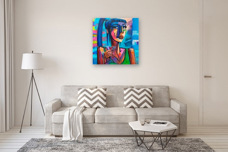 Cubist Martini by Allen Wittert |  In Room View of Artwork 