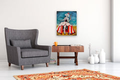 Original art for sale at UGallery.com | Life is a Circus by Kat Silver | $1,650 | oil painting | 24' h x 20' w | thumbnail 5