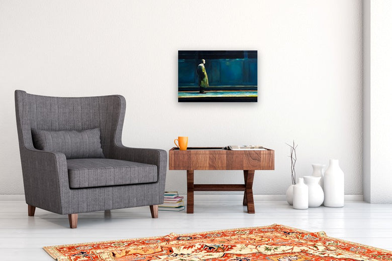 How to Make the Train Come Faster by Keith Thomson |  In Room View of Artwork 