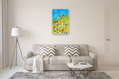 Original art for sale at UGallery.com | Summer Chance by Nathalie Gribinski | $2,000 | acrylic painting | 36' h x 24' w | thumbnail 5