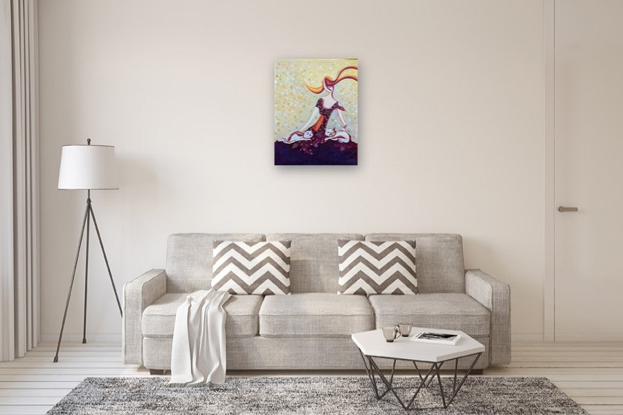 Lady with Cats by Diana Elena Chelaru |  In Room View of Artwork 