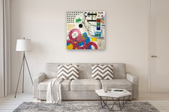 Original art for sale at UGallery.com | Trial and Error by Chus Galiano | $1,950 | mixed media artwork | 39.4' h x 39.4' w | thumbnail 5