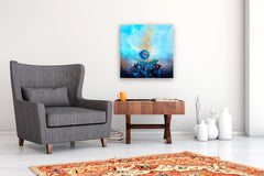 Original art for sale at UGallery.com | Harbinger of an Awakening by Yamilet Sempe | $1,300 | mixed media artwork | 24' h x 24' w | thumbnail 5