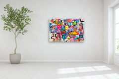 Original art for sale at UGallery.com | 3 AM-Dreams After Scrolling by Allen Wittert | $5,950 | acrylic painting | 39.5' h x 59' w | thumbnail 5