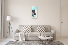 Original art for sale at UGallery.com | Two Horses by Jennifer Ross | $1,000 | mixed media artwork | 30' h x 12' w | thumbnail 5