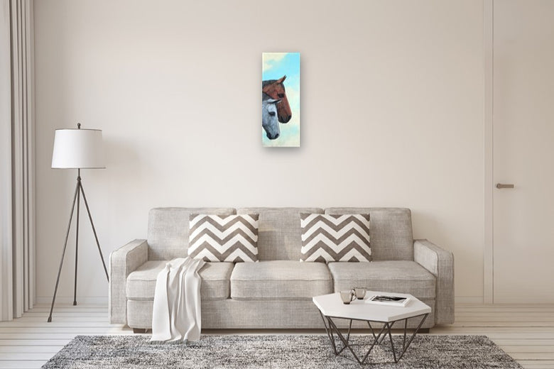 Two Horses by Jennifer Ross |  In Room View of Artwork 