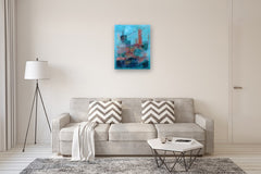 Original art for sale at UGallery.com | Marks Without Permission by Linda McCord | $950 | mixed media artwork | 30' h x 24' w | thumbnail 5