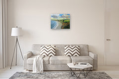 Original art for sale at UGallery.com | Above the Beach by Janet Dyer | $1,425 | acrylic painting | 22' h x 28' w | thumbnail 5