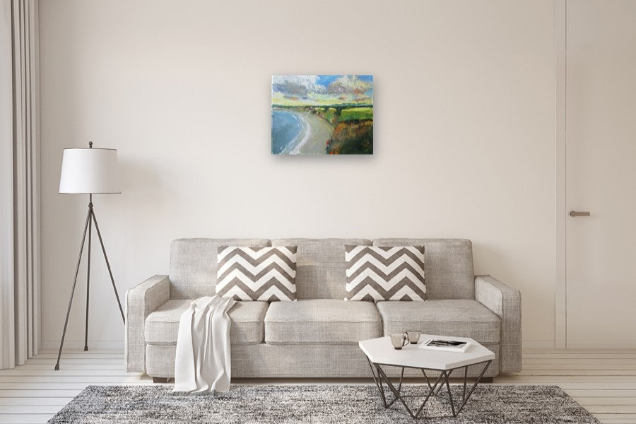 Above the Beach by Janet Dyer |  In Room View of Artwork 
