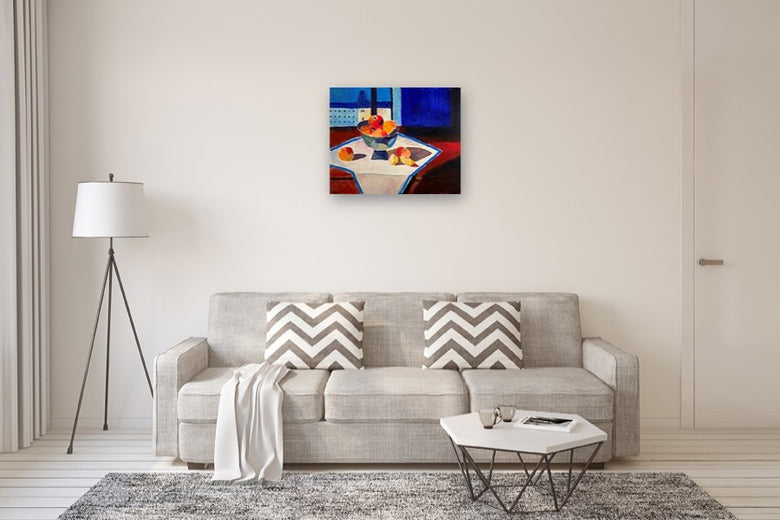 Apples on a Table by Robert Hofherr |  In Room View of Artwork 