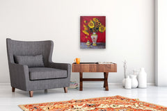 Original art for sale at UGallery.com | Golden Beauties by Viktoria Majestic | $925 | oil painting | 24' h x 18' w | thumbnail 5