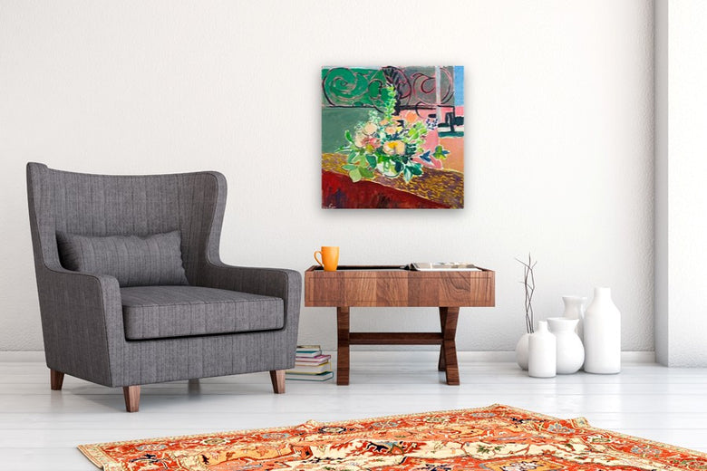 Study of Flowers by Robert Hofherr |  In Room View of Artwork 