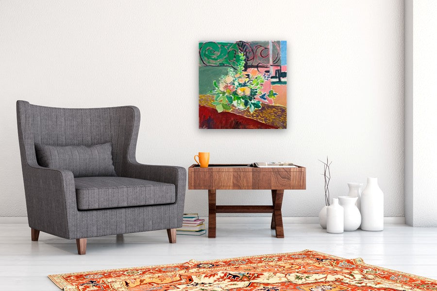 Study of Flowers by Robert Hofherr |  In Room View of Artwork 