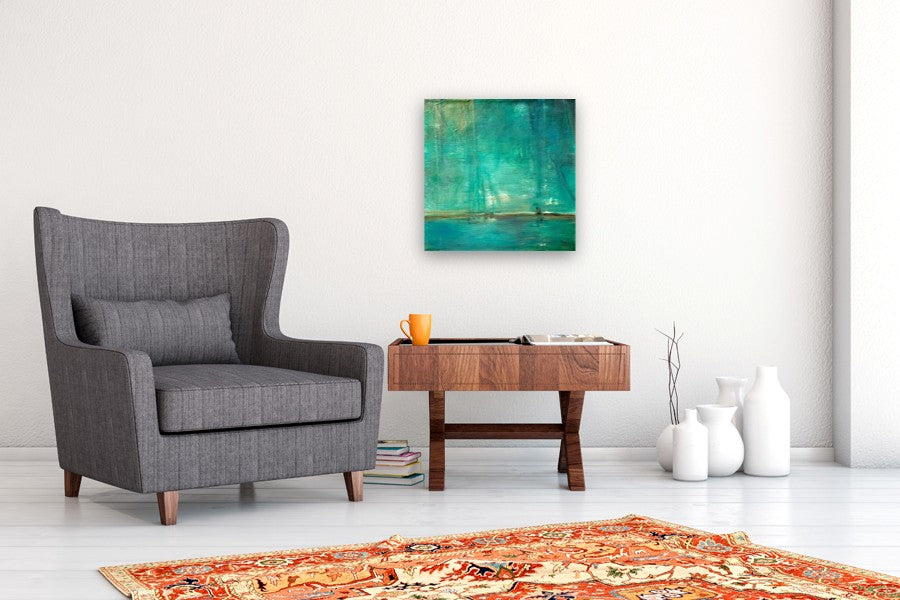 Aquatic Resonance by Mandy Main |  In Room View of Artwork 
