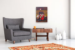 Original art for sale at UGallery.com | Jazz Rehearsal by Laura (Yi Zhen) Chen | $950 | acrylic painting | 24' h x 18' w | thumbnail 5