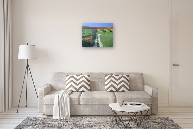 Downhill Path, Provence by Janet Dyer |  In Room View of Artwork 