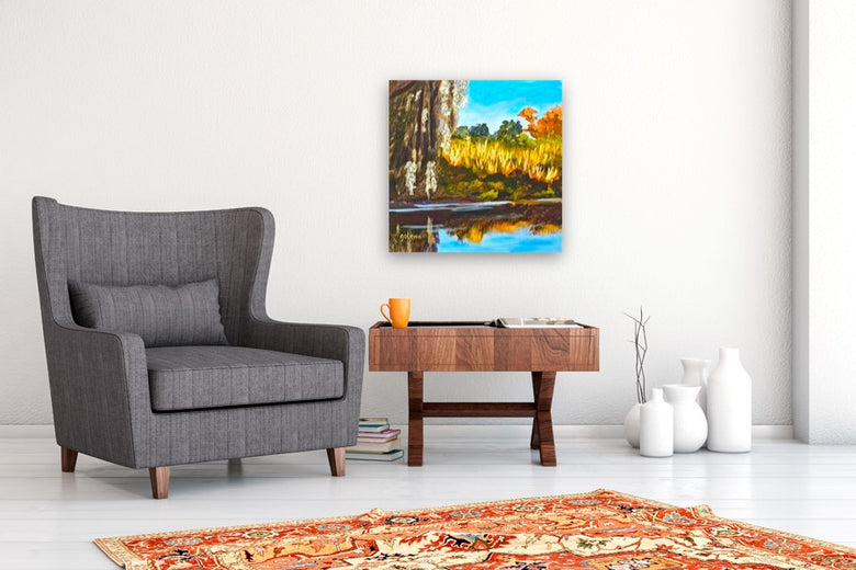 Spanish Moss and River Grasses by JoAnn Golenia |  In Room View of Artwork 