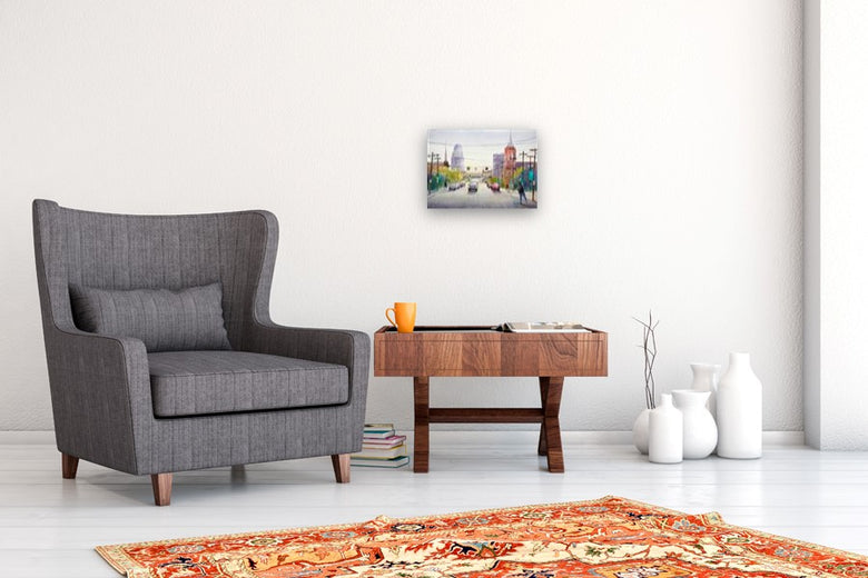 Evening Commute by Judy Mudd |  In Room View of Artwork 