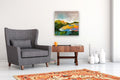 Original art for sale at UGallery.com | Hillside in Gold by Sarah Parsons | $1,150 | oil painting | 24' h x 24' w | thumbnail 5