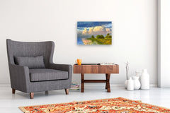 Original art for sale at UGallery.com | Evening at the Lake by Kent Sullivan | $4,300 | oil painting | 18' h x 24' w | thumbnail 5