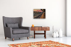Original art for sale at UGallery.com | Train to Sunset by Nick Savides | $2,100 | oil painting | 16' h x 20' w | thumbnail 5