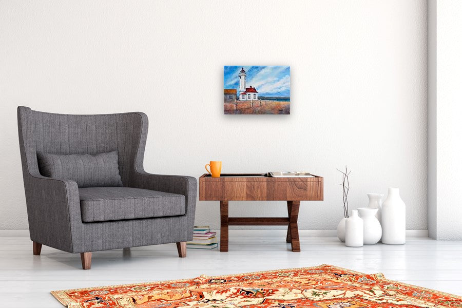 Point Wilson Lighthouse by Judy Mudd |  In Room View of Artwork 