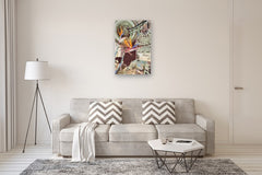 Original art for sale at UGallery.com | Lost in Paradise by Marie-Eve Champagne | $1,650 | acrylic painting | 36' h x 24' w | thumbnail 5